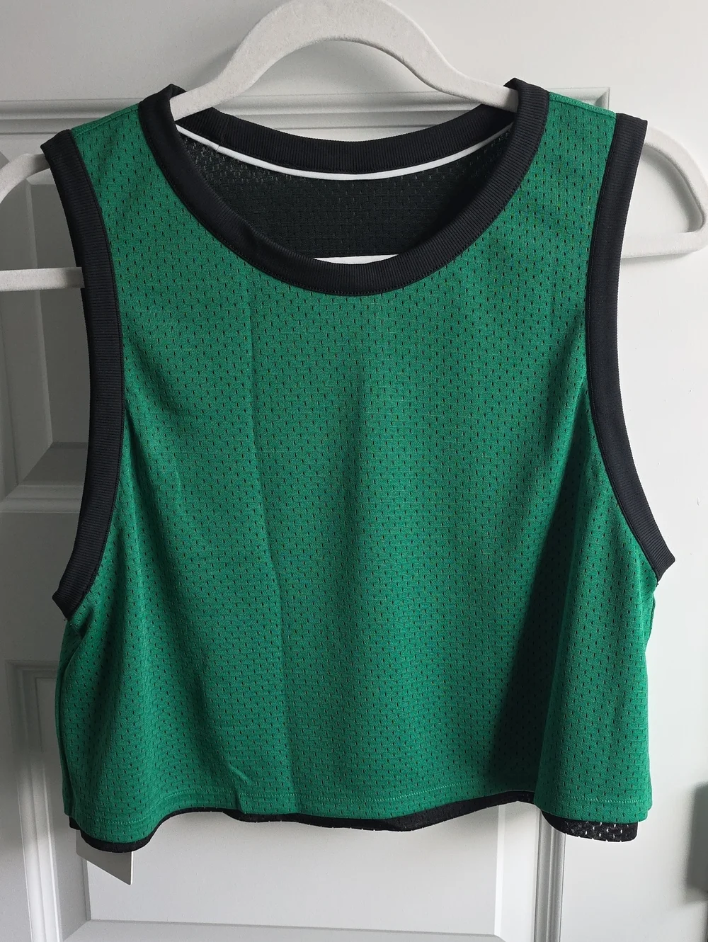 Lululemon Green & Black Double Layer Mesh Tank & Shorts Set Medium G239